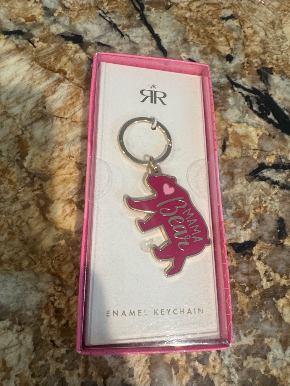 Roberts & Reid Mama Bear Pink Enamel Keychain